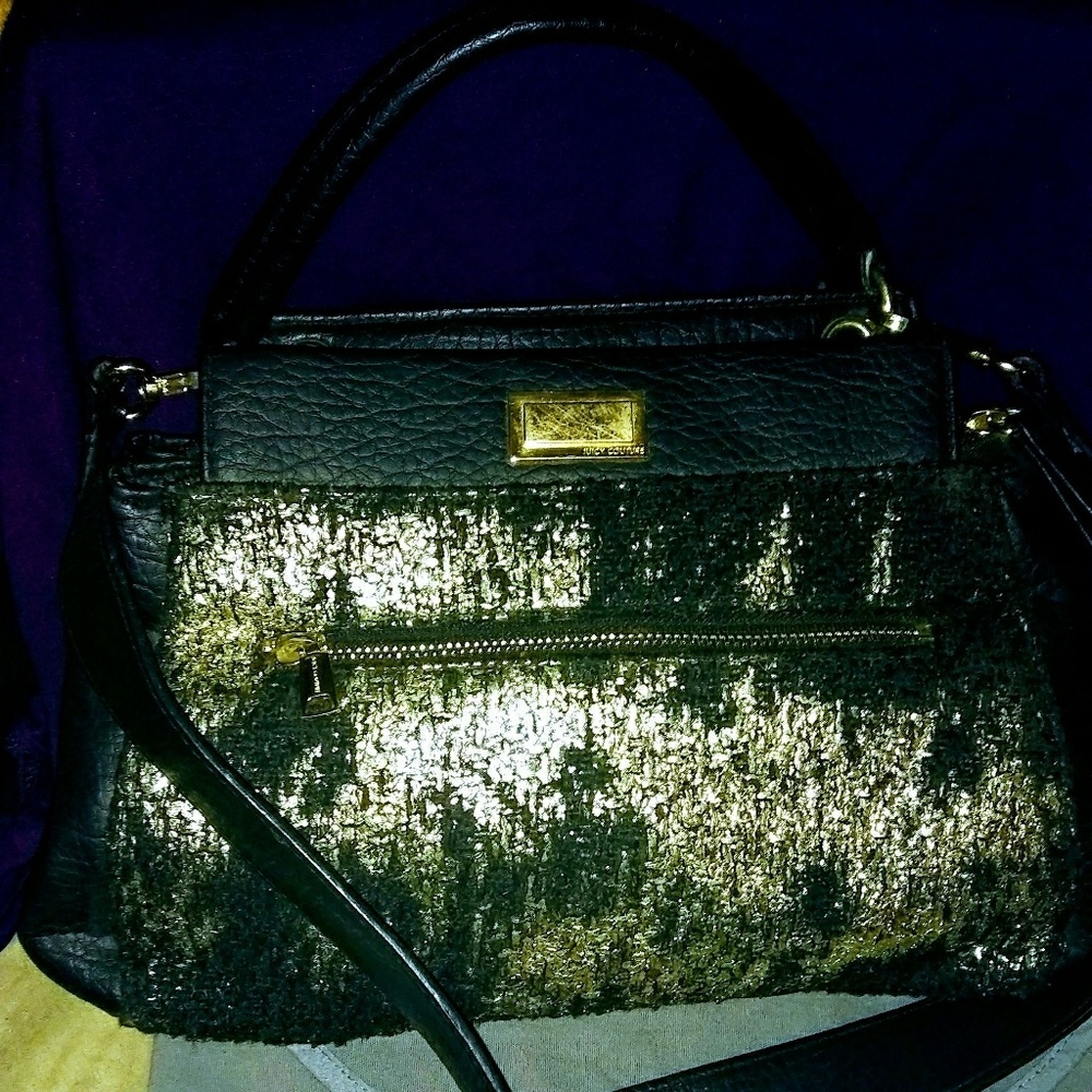Juicy Couture black and gold purse